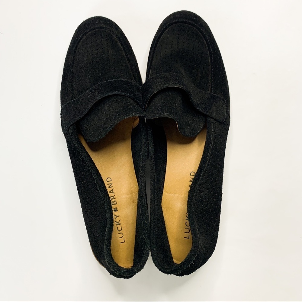 Lucky Brand Perforated Loafers Black